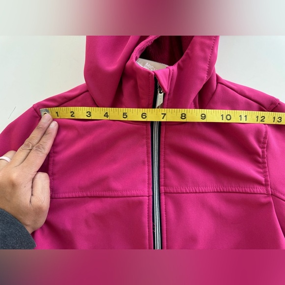 Michael Kors Girls Pink Soft Shell Fleece Lined Coat Jacket Size 14 - Picture 9 of 12